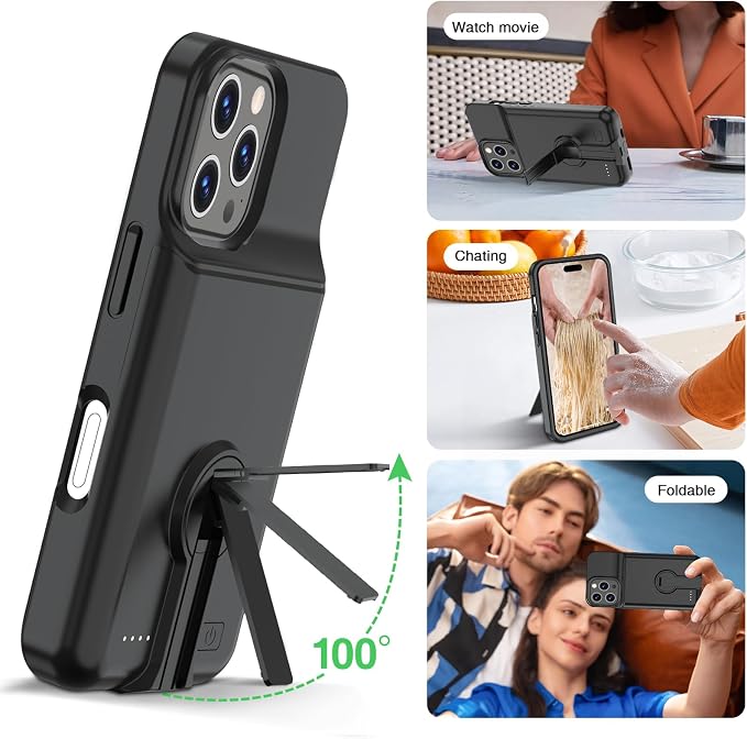 GIN FOXI Battery Case for iPhone 16 Pro, Charging Case - Image 2