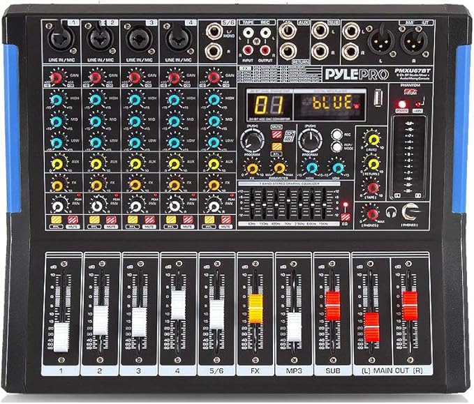 Pyle 6-Channel Console Style Audio Mixer - Image 2