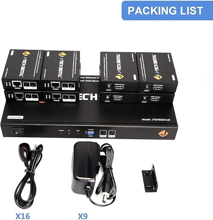J-Tech Digital JTDHDEX1x8 ProAV Premium Quality 1X8 HDMI Extender/HDMI - Image 7