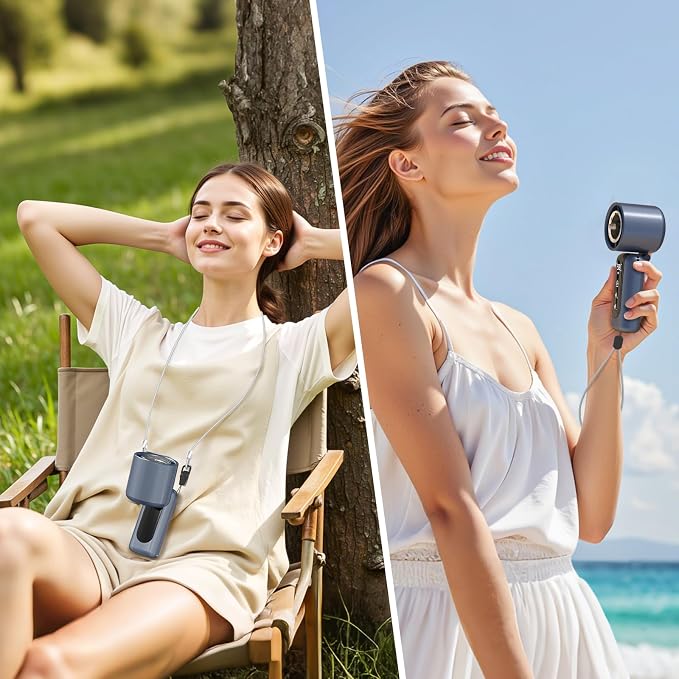 Portable Handheld Mini Fan, Speed Adjustable Turbo Personal Fan, 4000mAh - Image 7
