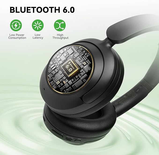 OneOdio Focus A6 Hybrid Active Noise Cancelling Headphones, 75H Playtime - Image 6