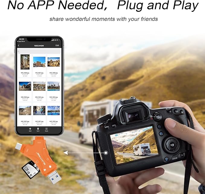 SUNTRSI SD Card Reader for iPhone/ipad/Android/Mac/Computer/Camera, 4 in1 Micro - Image 7