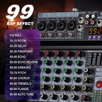 BOMGE 06A Professional 6 Channel DJ Audio Mixer, DJ Controller Sound Mixer - Image 2