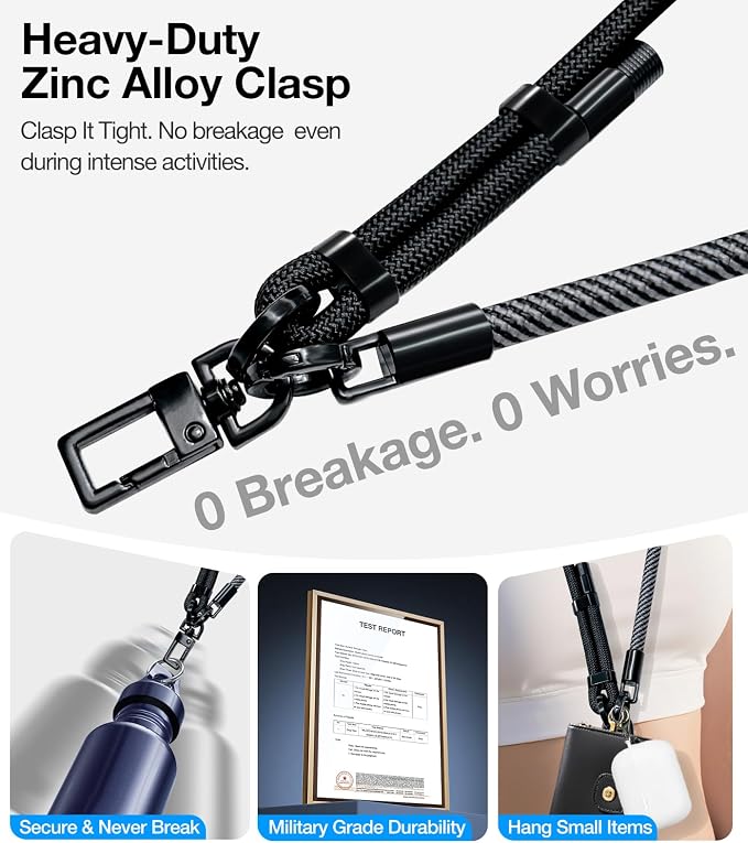 Phone Lanyard Crossbody, 3-in-1 Neck Strap& Wrist Strap, Adjustable Anti-Theft - Image 9