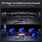TESmart USB 3.0 HDMI+DP+USB C KVM Switch 3 Monitors 4 Computers 4K@60Hz - Image 7