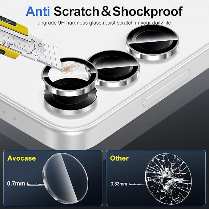 for Samsung Galaxy S25 Plus Camera Lens Protector, Individual Metal Ring - Image 3