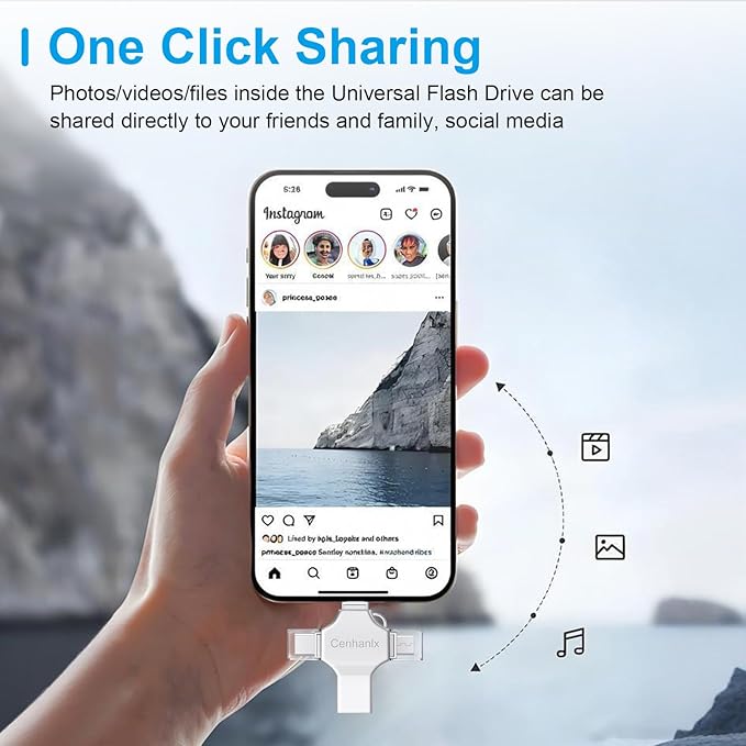 Photo Stick USB Flash Drive128GB Memory Stick Omni USB 3.0 High Speed Thumb - Image 5