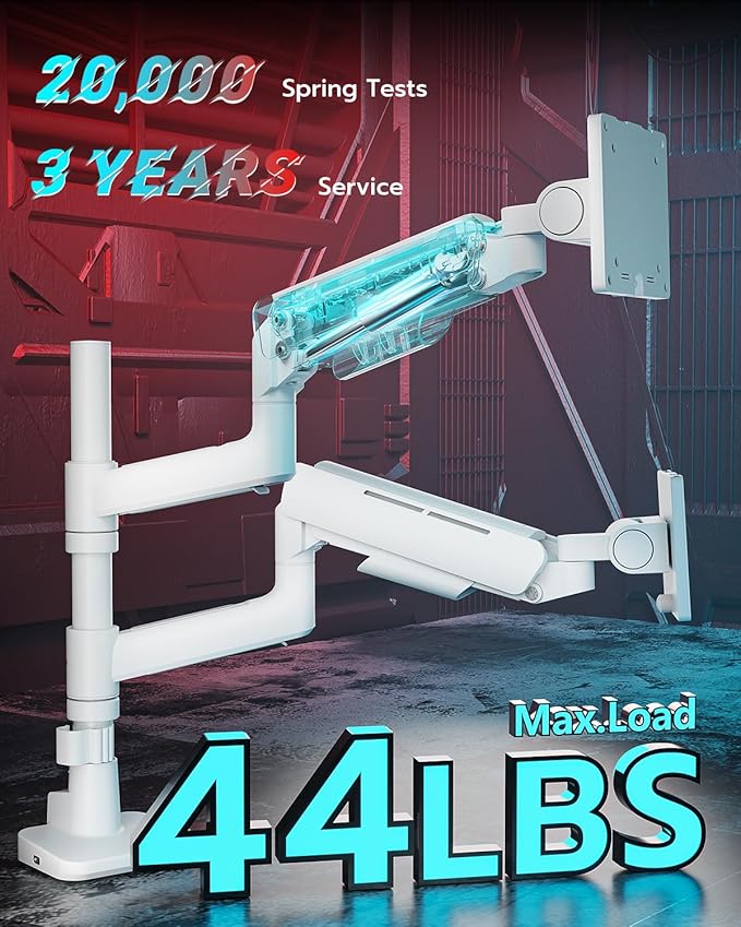 Vertical Dual Monitor Mount for 17-49 Inch Ultrawide Heavy Duty Curved Screen - Image 4