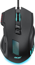 acer Wired Gaming Mouse, 800 DPI RGB Ergonomic Computer Mouse by Acer