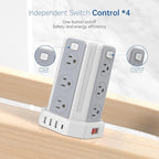 Power Strip Surge Protector, 10 Ft Extension Cord - Image 3
