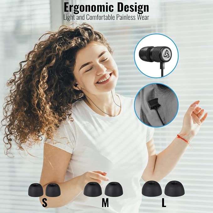LUDOS Ultra Wired Earbuds in-Ear Headphones, 5 Years Warranty, Earphones - Image 6