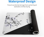 Black and White Japanese Cherry Blossom Gaming Mouse Pad Sakura Death Life - Image 4