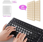Tomorotec 80PCS Clear Silicone Raised Keyboard Key Cover Stickers - Image 4