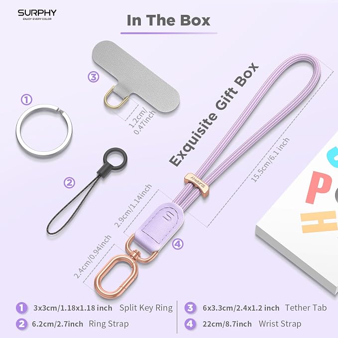 SURPHY Phone Wrist Strap, Keychain Wristlet, Phone Strap Charm - Image 2