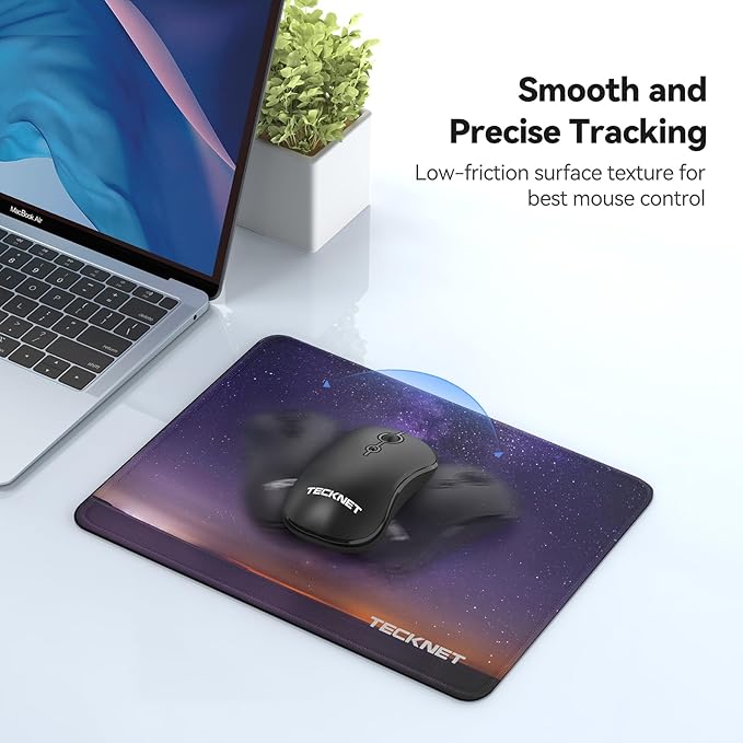 TECKNET Mouse Pad with Anti-fray Stitching, Waterproof Surface & Non-Slip - Image 5