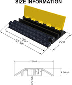 Heavy-Duty Rubber Cable Protector Ramp - Image 6