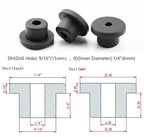 15 pcs 9/16" Drill Hole，1/4" ID Black Silicone Top hat Rubber Grommets - Image 2