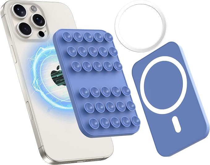 Patented Magnetic Sticky Phone Suction Grip Mount by AMSKY