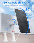 Solar Panel for Security Camera, 5W USB Solar Panel for DC 5V Security Camera - Image 6