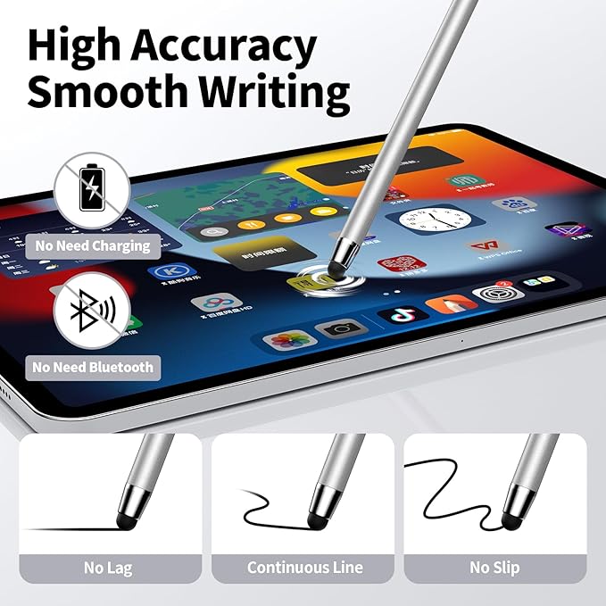 10 PCS Stylus, Stylus Pen for Touchscreen, Stylus 2-in-1 High Sensitivity & - Image 4
