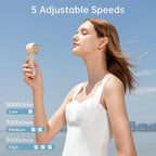 JISULIFE Mini Portable Fan-Bladeless Safe Design, Powerful Turbo Handheld Fan - Image 2