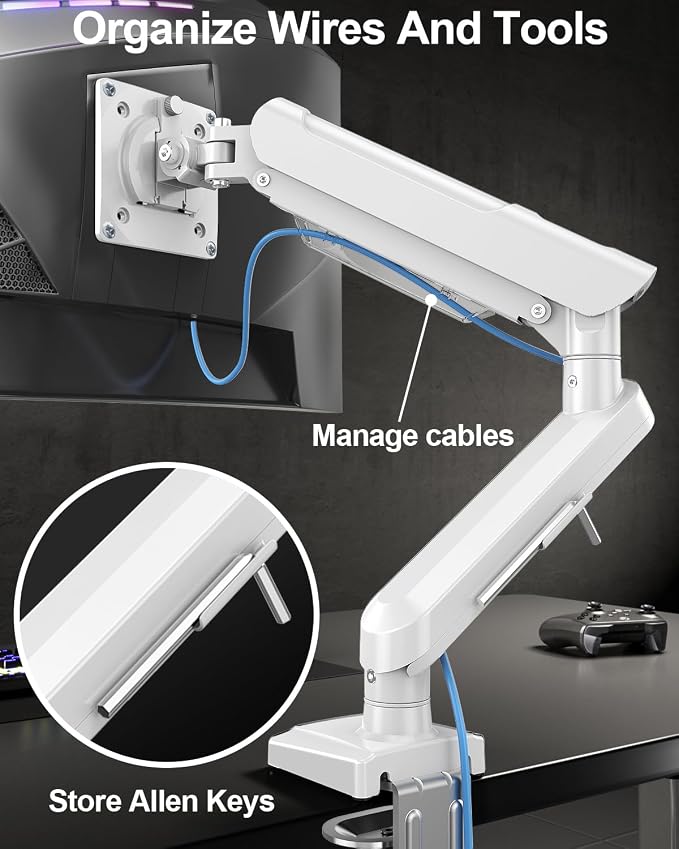 Single Monitor Arm Fits up to 32 Inch Computer Screens, Holds 4.4-22lbs - Image 7