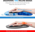 Mouse Pad Wrist Support, Laokiiy 2 in1 Keyboard Wrist Rest+ Ergonomic Mouse Pad - Image 2
