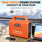 KINGBOSS 100W Portable Power Station, 96Wh LiFePO4 Battery Small Generator - Image 3