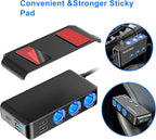 Cigarette Lighter Adapter, 222W 3 Socket Car Cigarette Lighter Plug USB Charger - Image 8