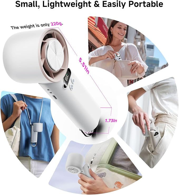 Portable Cooler Handheld Fan, 15000RPM 24H Max Cooling Time Highly Speed Hand - Image 5