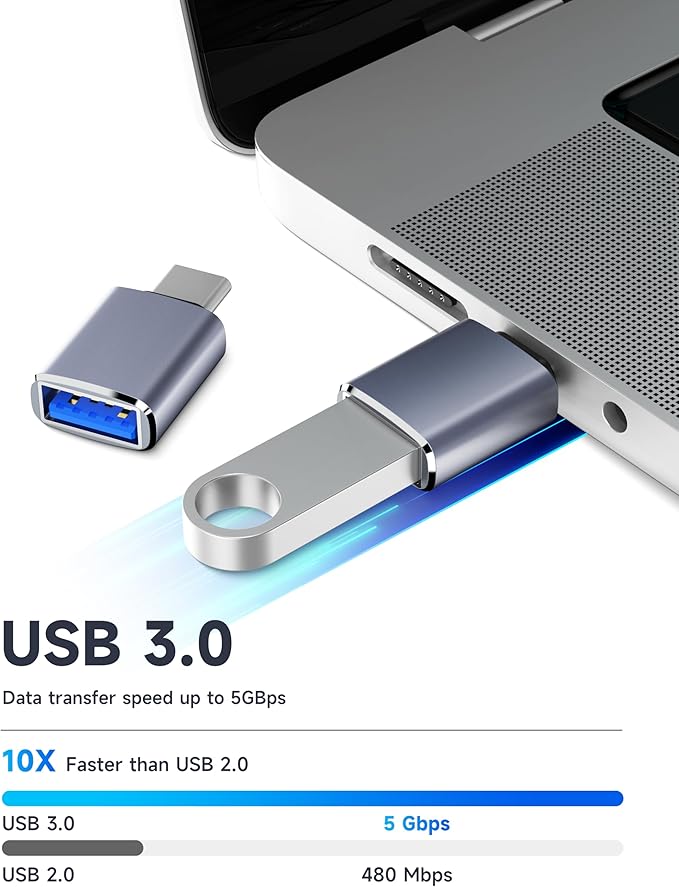 LERTOSN 4 Pack USB to USB C Adapter, USB 3.0 & USB C to USB A Adapter, OTG - Image 3