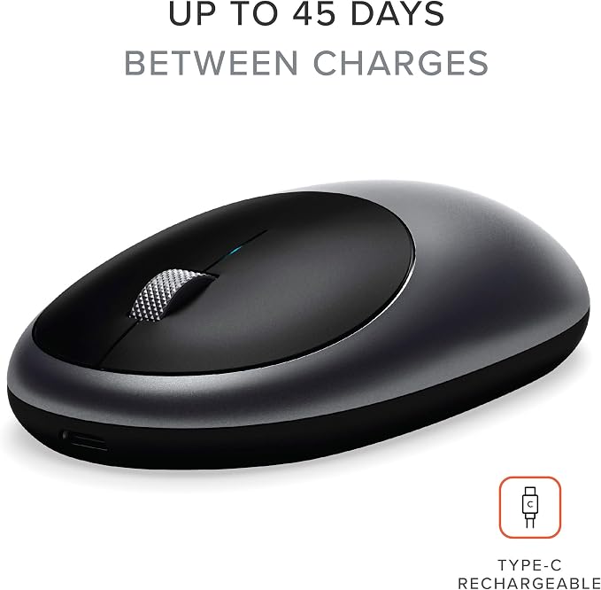 Satechi M1 Wireless Bluetooth Mouse, USB-C Rechargeable, Compact & Portable - Image 4