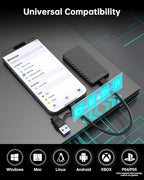 1TB Portable SSD, USB 3.2 Gen 2x2 External Solid State Drive, Dual USB-C&A - Image 3