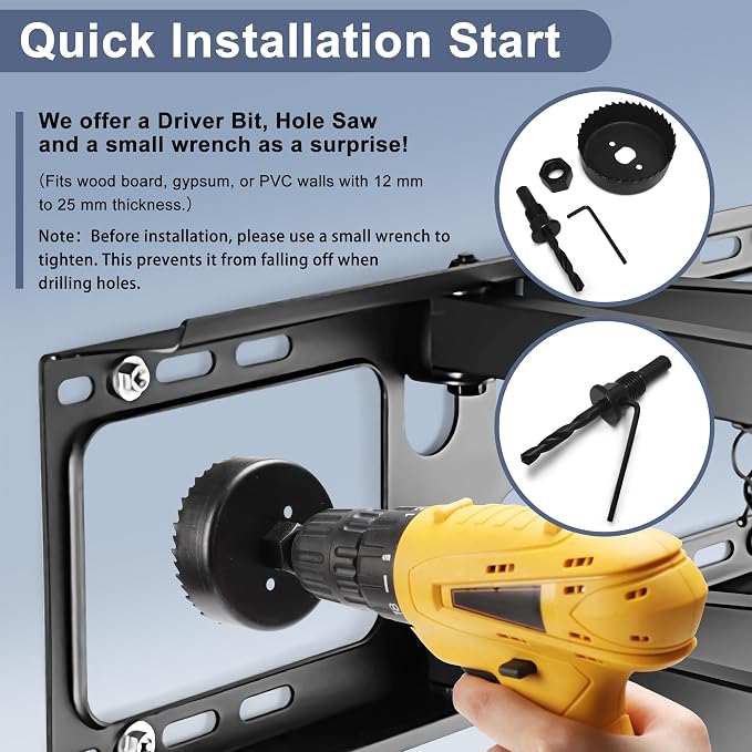 Wire Hiders for TV on Wall, 3in Off White in Wall Cable Management Kit - Image 3