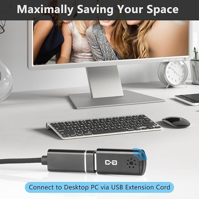 DUNGZDUZ USB Microphone for Laptop and Desktop Computer, High Sensitivity for - Image 6