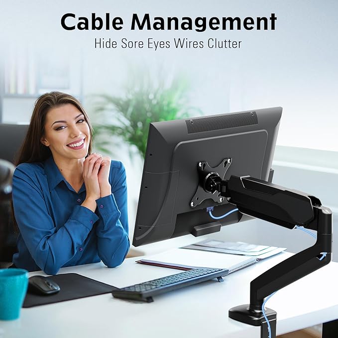 MOUNTUP Monitor Arm Desk Mount, Fully Adjustable, Computer Monitor Stand - Image 6