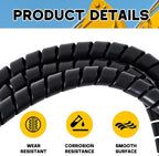 Spiral Wrap Cable Protector, Safe 1.25" Od x 40' Pre Cut Lengths Hydraulic Hose - Image 3