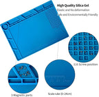 Kaisi S-140 Magnetic Insulation Silicone Soldering Mat, Heat Resistant Work Mat - Image 3