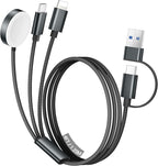 Temdan for Travel Vacation Essentials, 3 in 2 USB C Cable for Apple Watch by Temdan