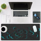 Mouse Pad Large Abstract Hexagonal Neon Non-Slip Game Desk Mat - Image 2