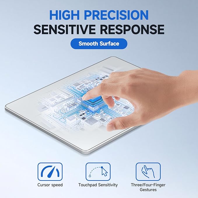 Wired Trackpad for Windows 10/11, High-Precision Multi-Touch Portable Trackpad - Image 6