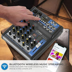 Pyle Professional Audio Mixer Sound Board Console System Interface 4 Channel - Image 7