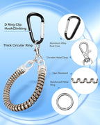 Phone Tether Lanyard, SHANSHUI Strong Spring Rope Climbing Hook, 4x Phone - Image 4