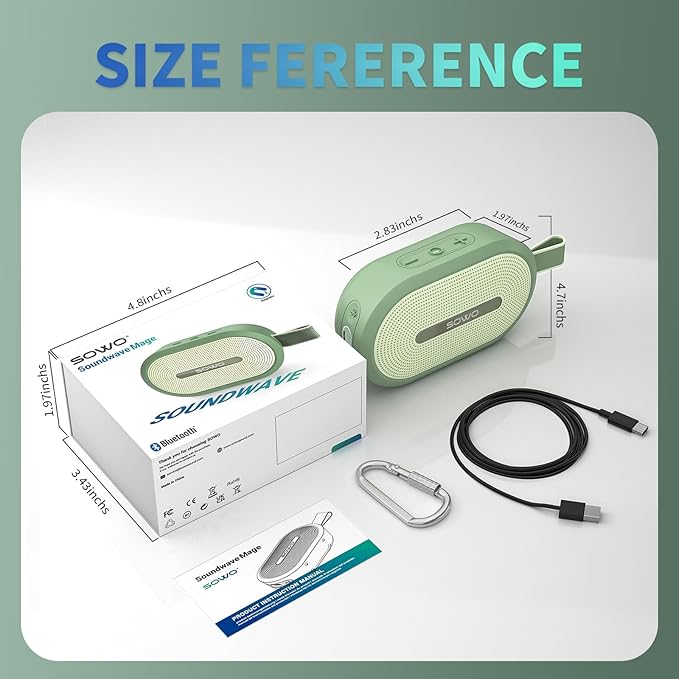 SOWO Wireless Portable Small Speaker, Ultra Magnetic Bluetooth Speaker - Image 8