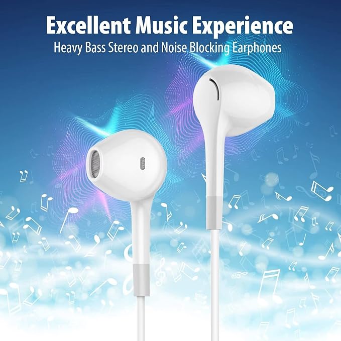 Earbuds Headphones 5 in One Pack, Wired Earbud - Image 2