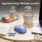 Wireless Keyboard and Mouse Combo, Magnetic Soft-Touch Wrist Rest, Round Keycaps - Image 6