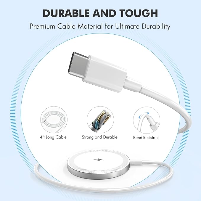2-Pack 15W Magnetic Wireless Charger: Qi2 Fast Charging Pad - Image 7