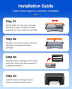 TN450 Black Toner Cartridge 2-Pack Replacement Compatible - Image 4