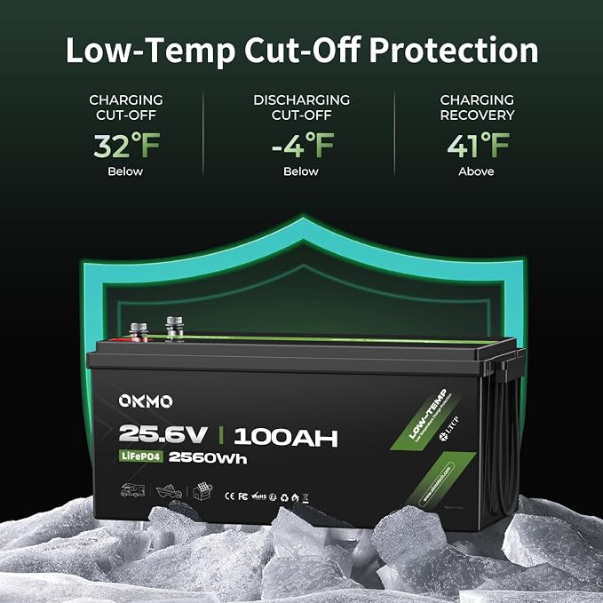 OKMO 24V 100Ah LiFePO4 Lithium Battery - Image 3