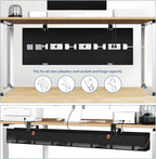 Zilink No Dril Under Desk Cable Management Tray 40" Cord Organizer - Image 2